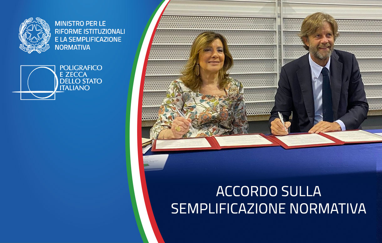 Regulatory Simplification: Agreement Signed with Minister for Institutional Reforms and Regulatory Simplification, Elisabetta Casellati