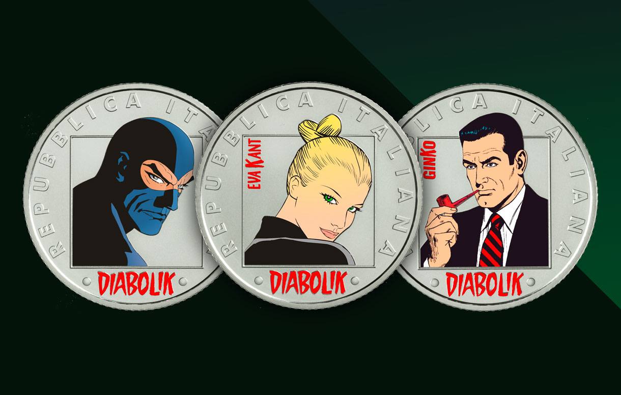Diabolik, Eva and Ginko: the Coin Triptych Completes the 