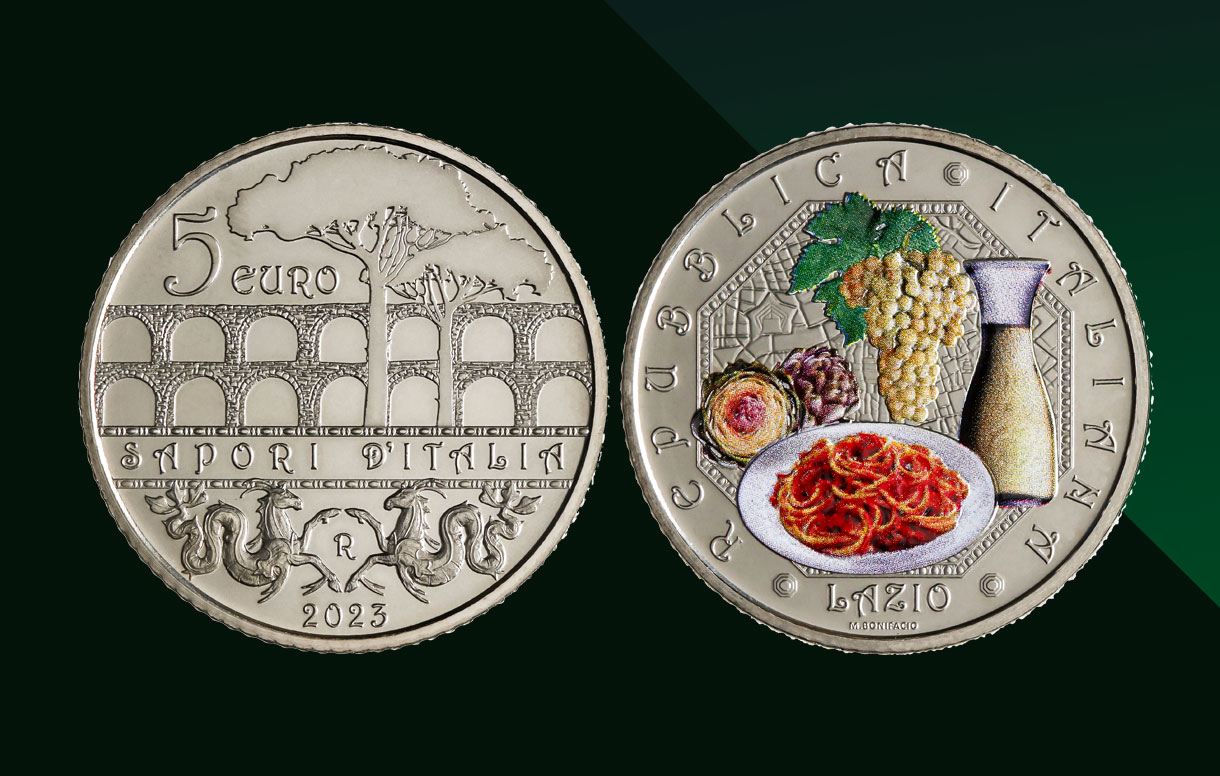 A Coin Dedicated to the Lazio Region with Frascati and Amatriciana Closes the 2023 Numismatic Collection Issues