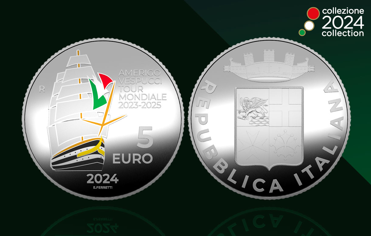 The Training Ship Amerigo Vespucci in the 2024 Numismatic Collection of the Italian Republic