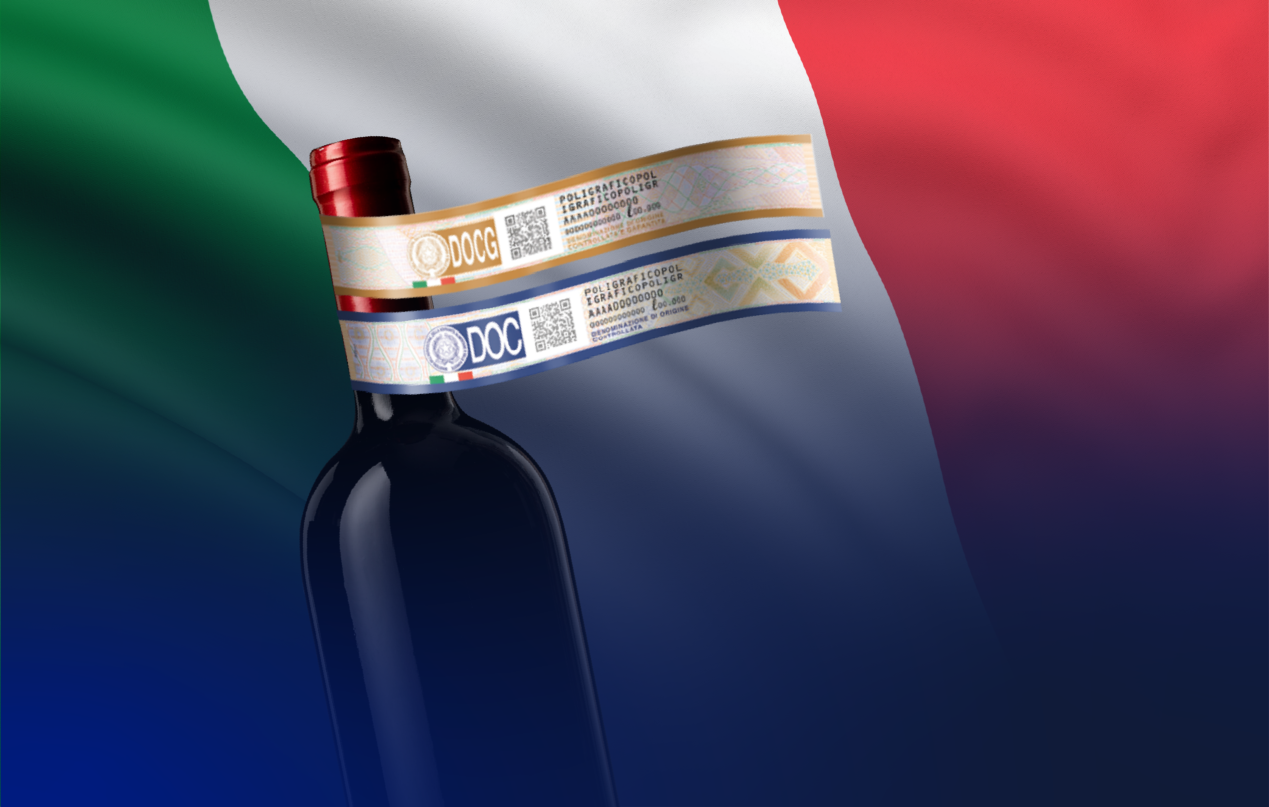 From Today the Italian Flag Adorns Made-in-Italy Wine