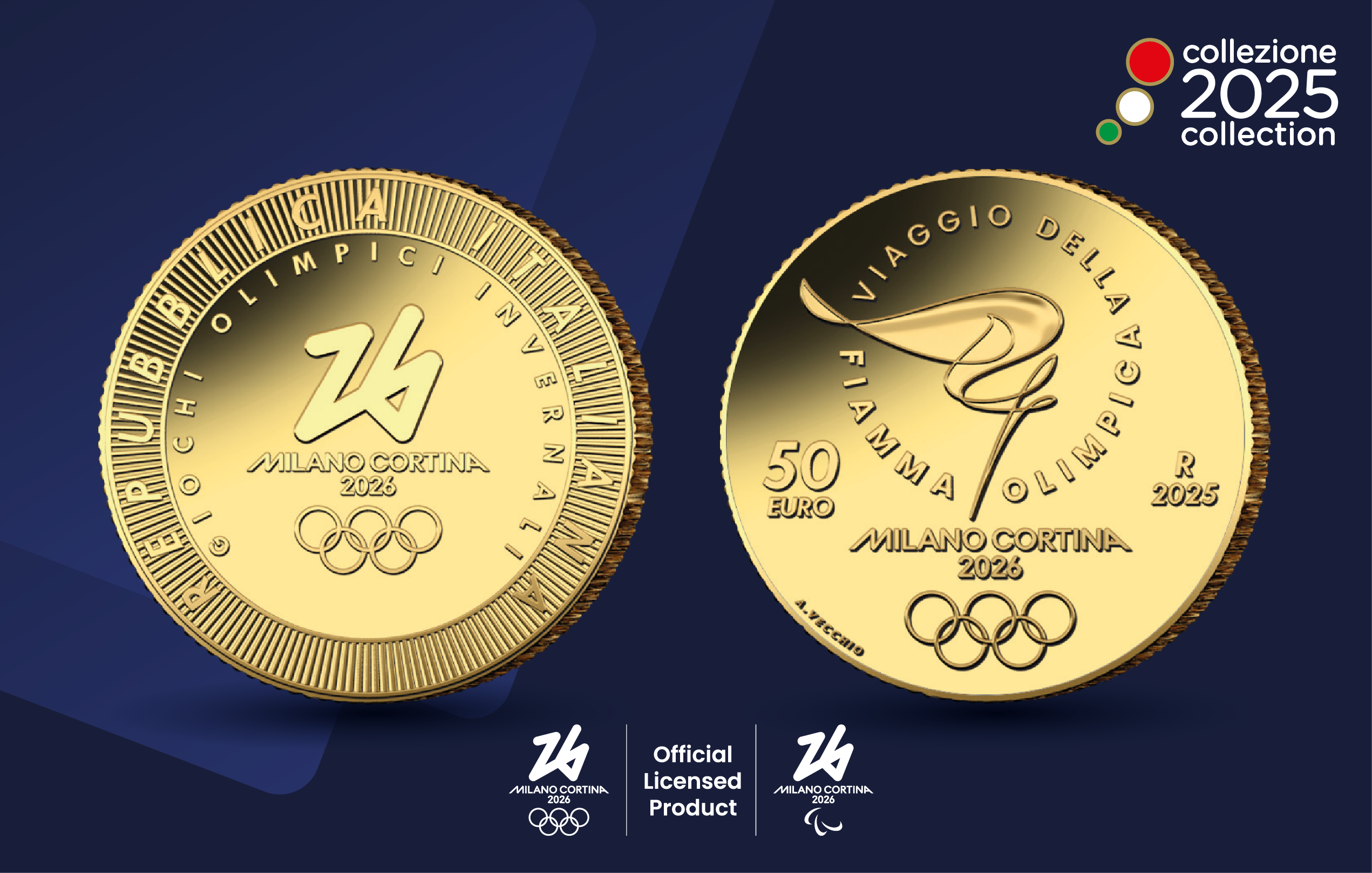 2025 Numismatic Collection: a Gold Ounce Coin for the Milan Cortina 2026 Winter Olympic Games