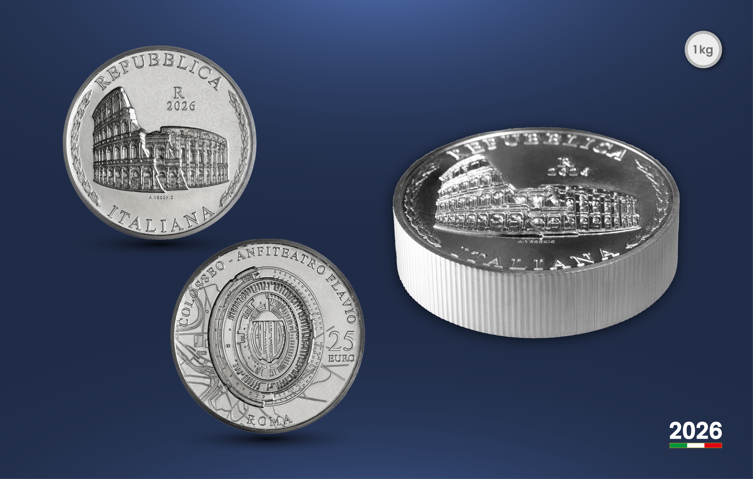 Numismatics, Record-Breaking Colosseum: New 1 kg Silver Coin Issued