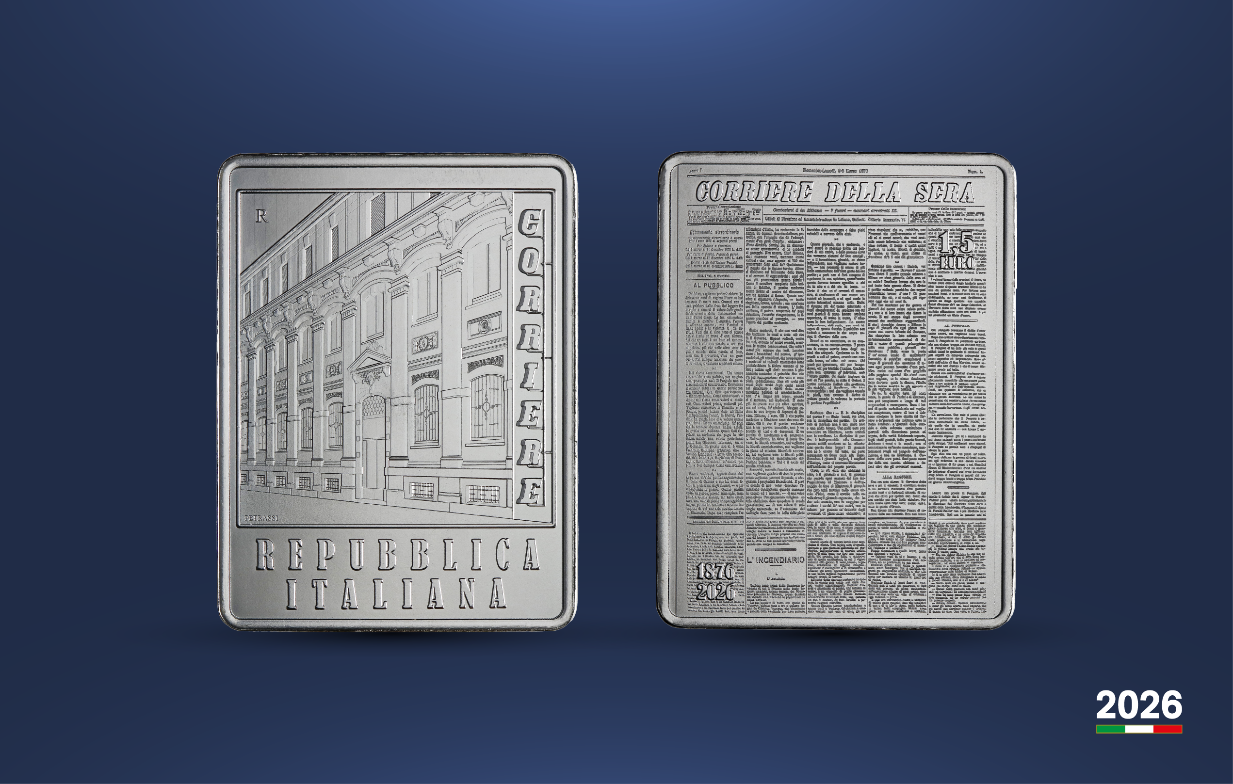 A Coin to Celebrate 150 Years of Journalism: Corriere della Sera Enters Numismatic History