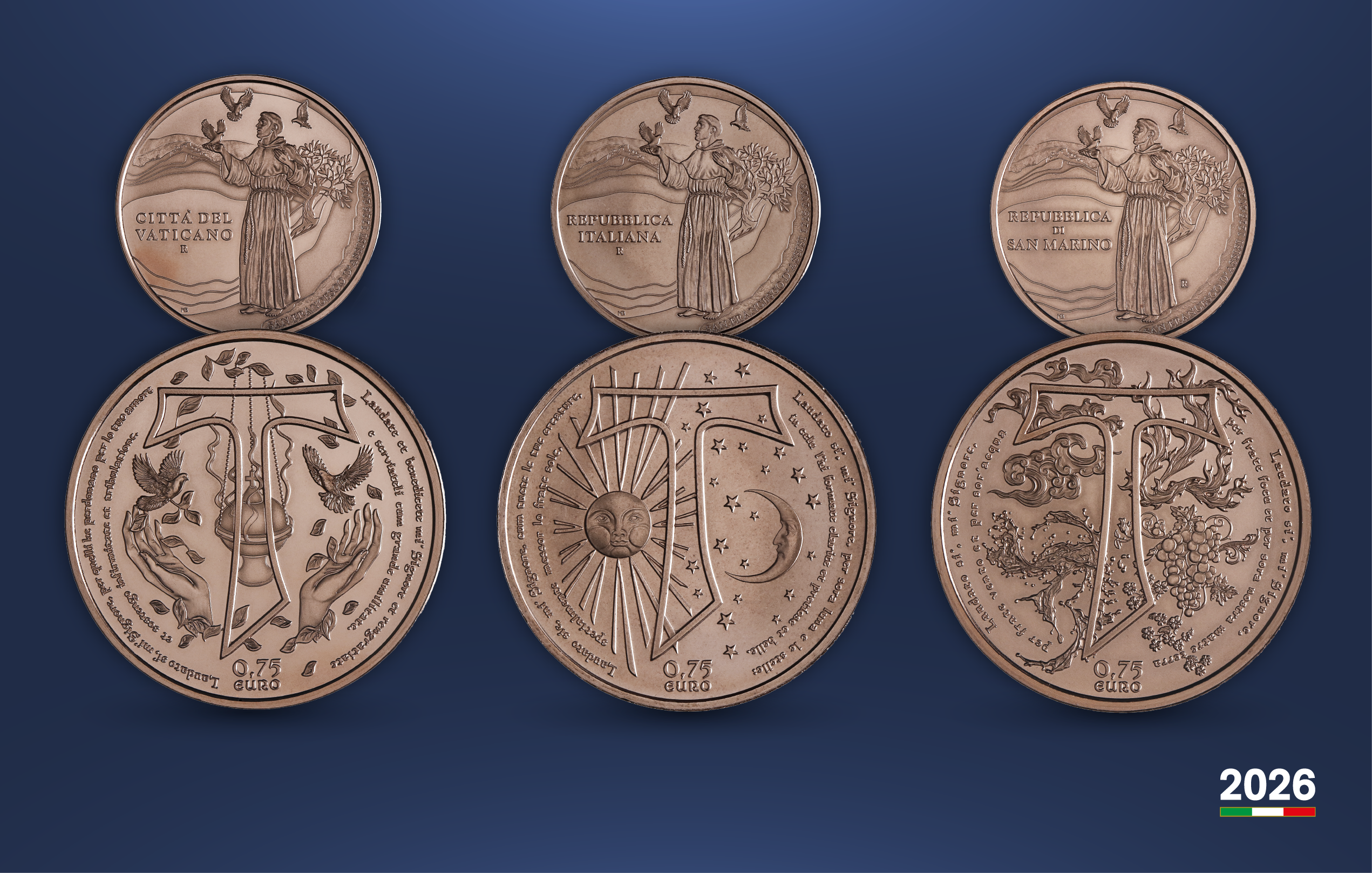 One Issue, Three Countries: the Numismatic Tribute to the Canticle of the Creatures